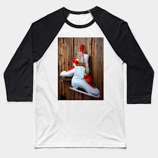 White Ice Skates Still Life Baseball T-Shirt